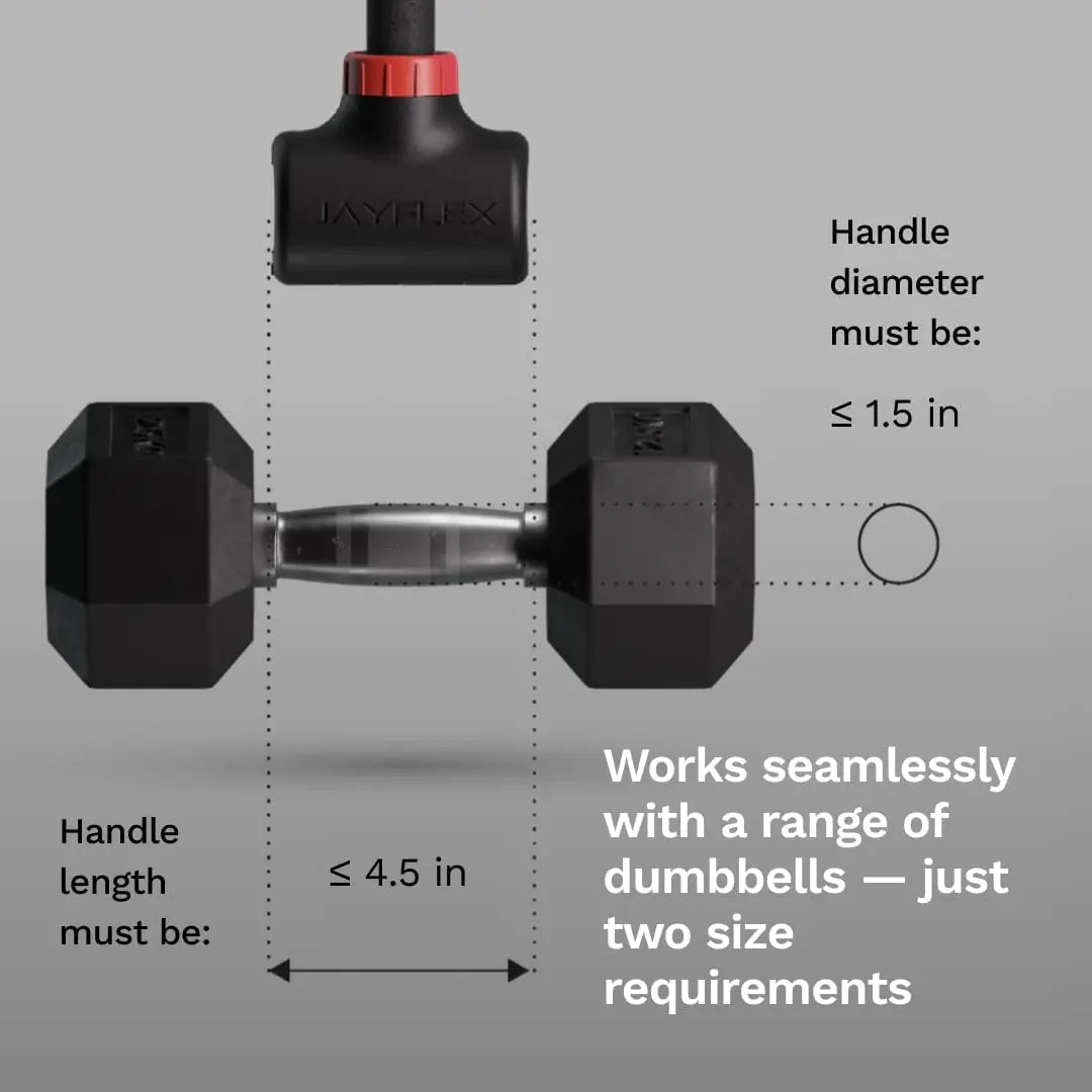 Hyperbell Dumbbell Converter - Convert Dumbbells to Barbell Set and Kettlebell for Home Fitness