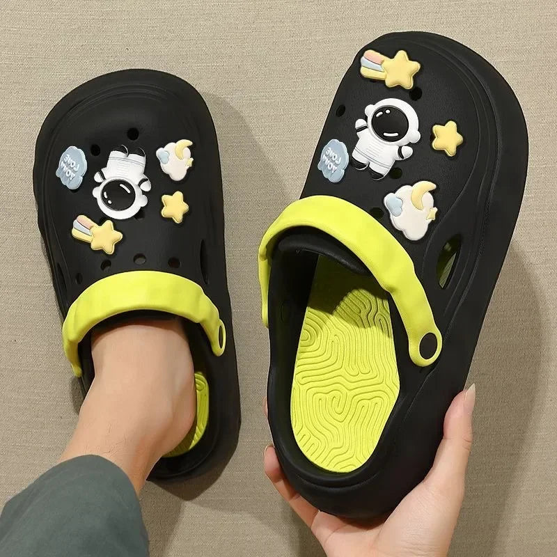 Men Garden Shoes Slip-on Slides Comfortable  Outdoor Sandals Lightweight Beach Slippers Platform Sandals