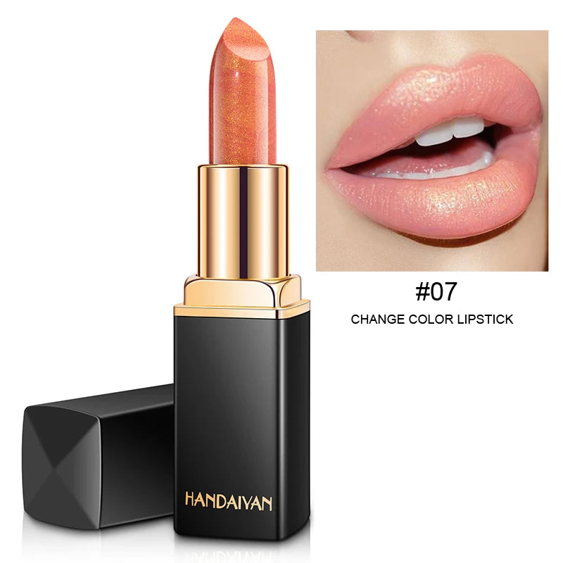 9 Colors Waterproof Nude Pink Glitter Lipstick