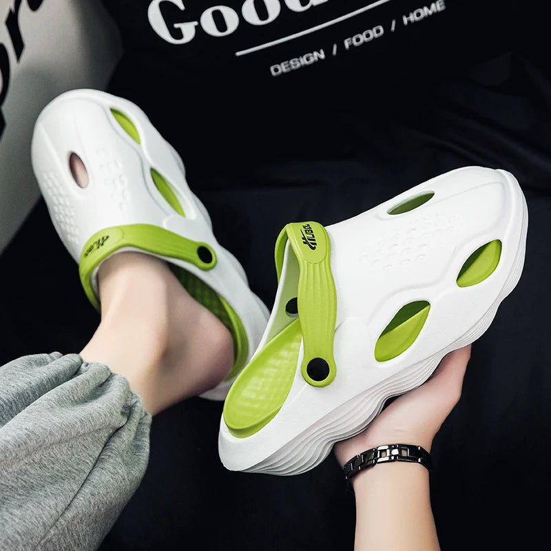 Summer Men Slippers Platform Outdoor Sandals Trend Clogs Beach Slippers