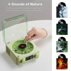 Retro Vinyl Record White Noise Bluetooth Speaker Projection Atmosphere Lamp