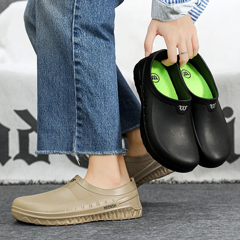 Shoes Men's Anti-slip Casual Sandals Mens Slip-on EVA Waterproof Shoes for Men Outdoor Work Shoes