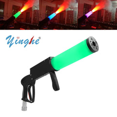 DJ Gun CO2 Jet Machine Led Fog Machine Carbon Dioxide Handheld Led Co2 Smoke Stage Gun Luminous Stage Gun Club Party Lighting