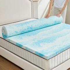 Mattress Topper, 3 Inch Twin Size Cooling Gel-Infused Memory Foam Mattress Bed Topper for Sleeper Sofa