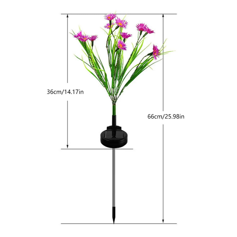 New Solar Little Wild Flower Lamp Outdoor Garden Lawn Lamps for Garden