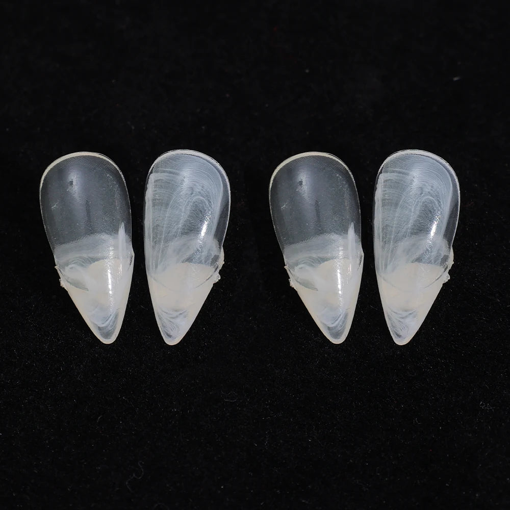 Transparent Dentures Fangs Zombie Tooth For Horror Bloody Halloween Party Decoration Props