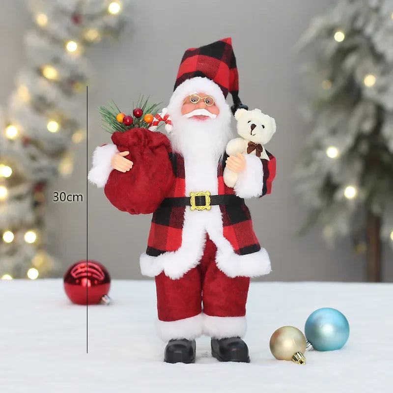 Xmas Decor for Home Navidad Party Ornaments Christmas Ornaments Santa Claus Doll with Gift Bags