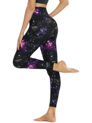 Starry Sky Print Yoga Pants High Waisted Sport Gym Fitness Leggings Female Legging Tummy Control Running Tights Purchasing Agent