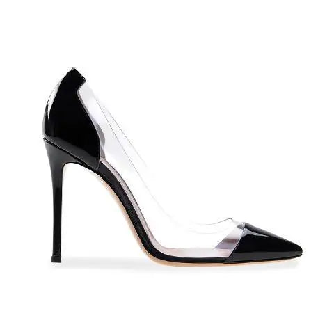 Comemore New Women Pumps PVC Transparent Elegant High Heels Sexy Pointed Toe Party Luxury Shoes