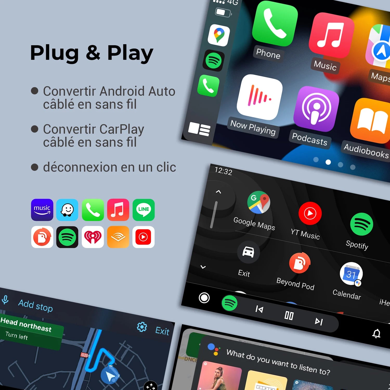 CarPlay Android Auto Wireless Car Intelligent Systems Accessories Car Play