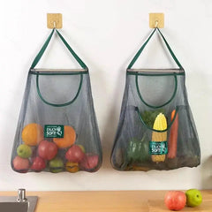 Kitchen Hanging Mesh Bags for Garlic Onion Ginger Vegetables Storage Bags