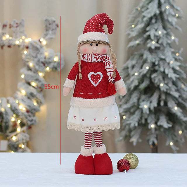 Santa Claus Doll Christmas Doll Desktop Santa Claus Figure Santa Figurine Ornament 2023 Xmas Decor Home Christmas