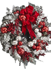 Christmas decoration 40CM flower wreath hanging upside down with water droplets on the door