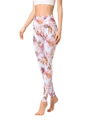 Cloud Hide Yoga Pants Women Flower High Waist Sports Leggings