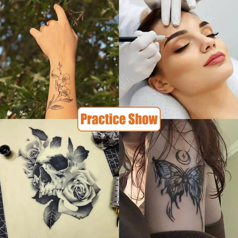 1/3pcs Tattoo Practice Skin synthetic skin tattoo Makeup Eyebrow Mixer Synthetic Leather Fake Microblading Supplies Tools