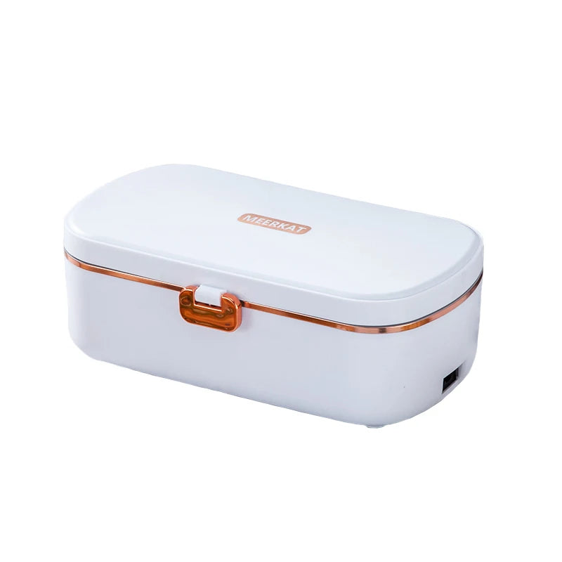 900ml Electric Lunch Box 304 Stainless Steel Food Warmer Without Water Heated Bento Box 70℃ Thermal Boxes for Office School