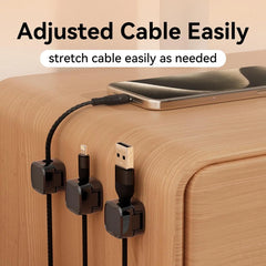 Magnetic Cable Clip Cord Holder Adhesive Wire Holder Keeper Organizer for Home Office Car Under Desk Cable Management