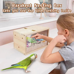 Bird House Nest Easy to Clean Parrot House Smooth Edges Parakeet Nesting Box Bird Supplies