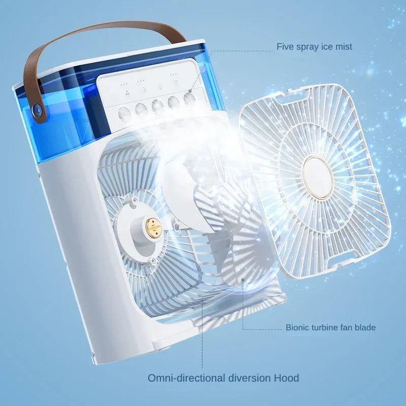 3 Speed Fan Portable Humidifier Fan Air Conditioner Household Small Air Cooler