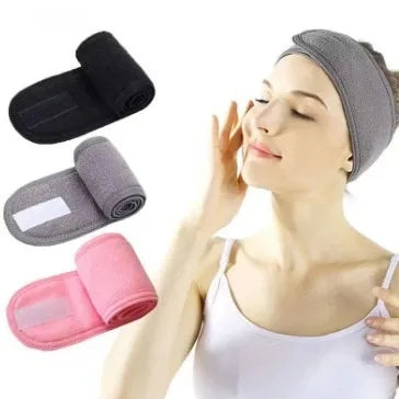 Women's Adjustable Wide Headband - Great Cosmetic Accessory for Yoga, Sports, Spa, Bath, Shower, Makeup and Face Wash