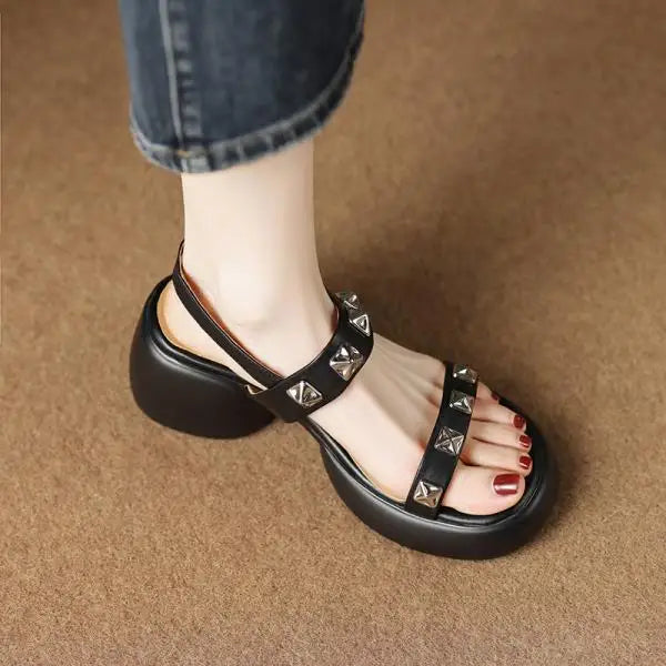 Clogs With Heel Summer High Sandals Female Women’s Shoes