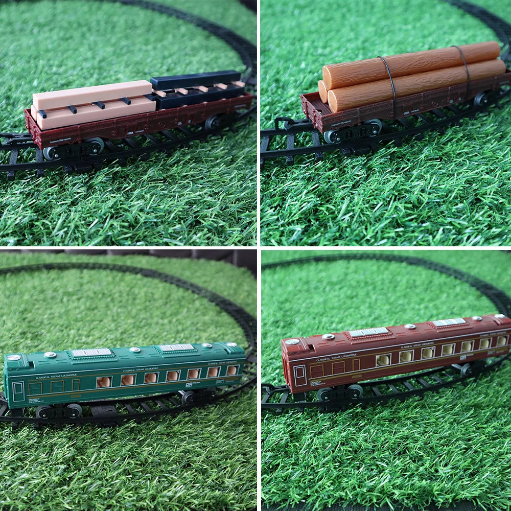 Train Track Cargo Car Carriage Wagons Models Gauge Accessories DIY Toy Classic Electric Trains