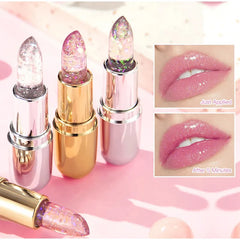 Jelly Glitter Moisturizing Lipstick 24 Hours Natural Hydrating Colored Lip Balm