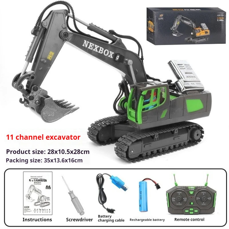 Rc Alloy Excavator 2.4g High Tech Vehicle Engineering Cars Model Toys