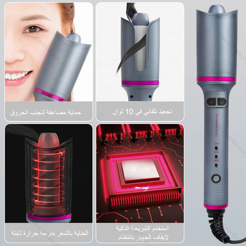 Auto Hair Curler Ceramic Rotating Air Spin Wand Styler Curl Machine Air Curler Magic Hair Curler Automatic Hair Curling Iron