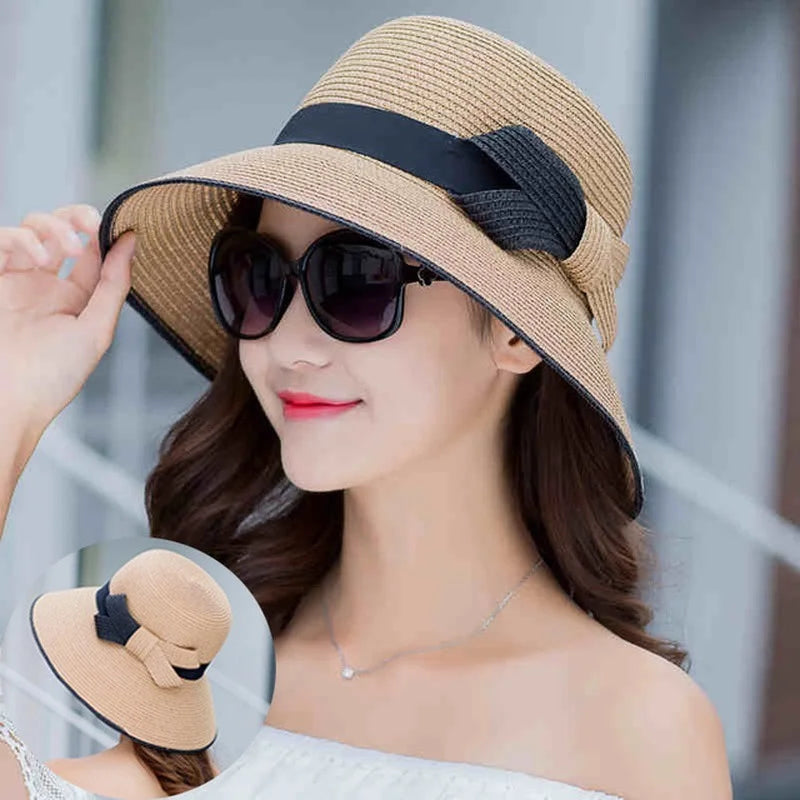 Sun Protection Foldable Female Seaside Beach Cap Casual Outdoor Caps