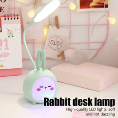 Cute Cartoon LED Desk Lamp USB Recharge Eye Protective Colorful Night Light For Student