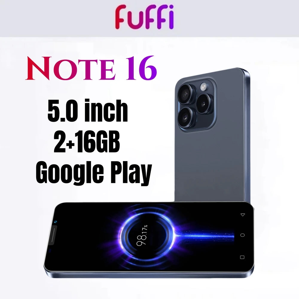 FUFFI-Note 16,Cell phone,5.0 inch,2+16GB ROM, Smartphone Android Cellphones