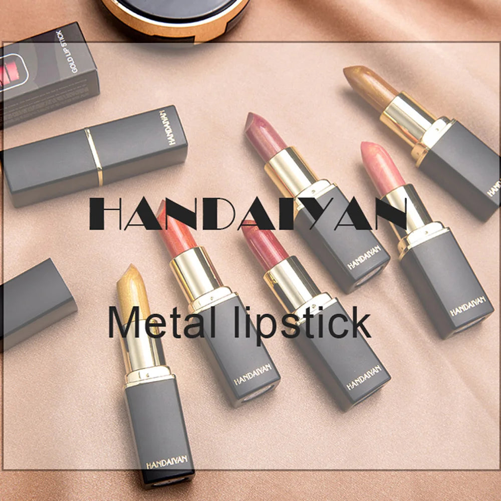 9 Colors Waterproof Nude Pink Glitter Lipstick