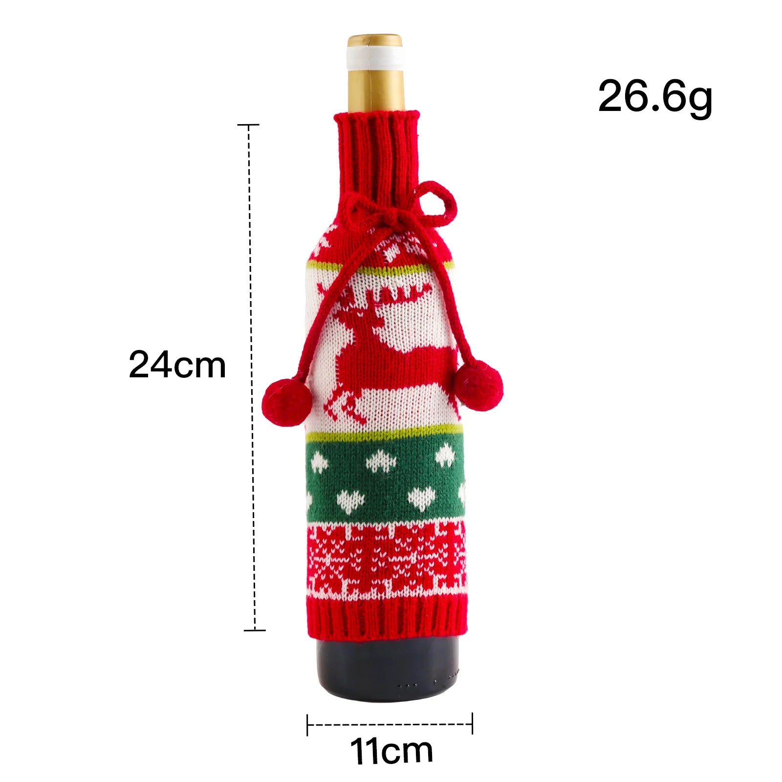 Christmas European And American Style Knitted Faceless Old Man Long Beard Wine Bottle Set