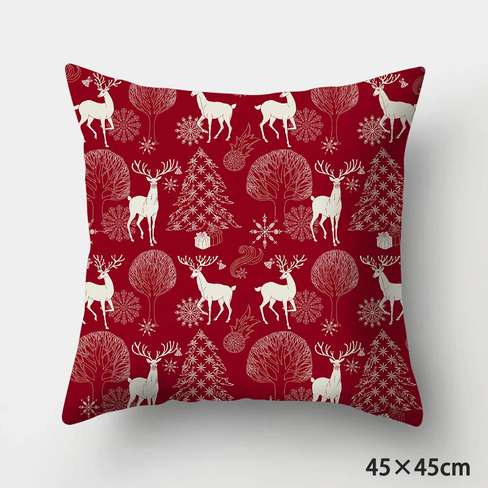 Christmas Cushions Happy New Year 2022 Wedding Decor Patterns from  Home  Gifts