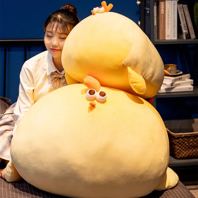 NEW Kawaii Chubby Chicken Plush Toy Soft Plush Stuffed Animal Yellow Chicken Pillow