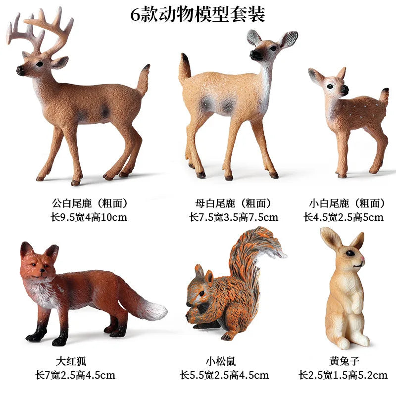 Christmas Children Cognitive Gift Wild Forest Animal Deer Model Simulation Toy