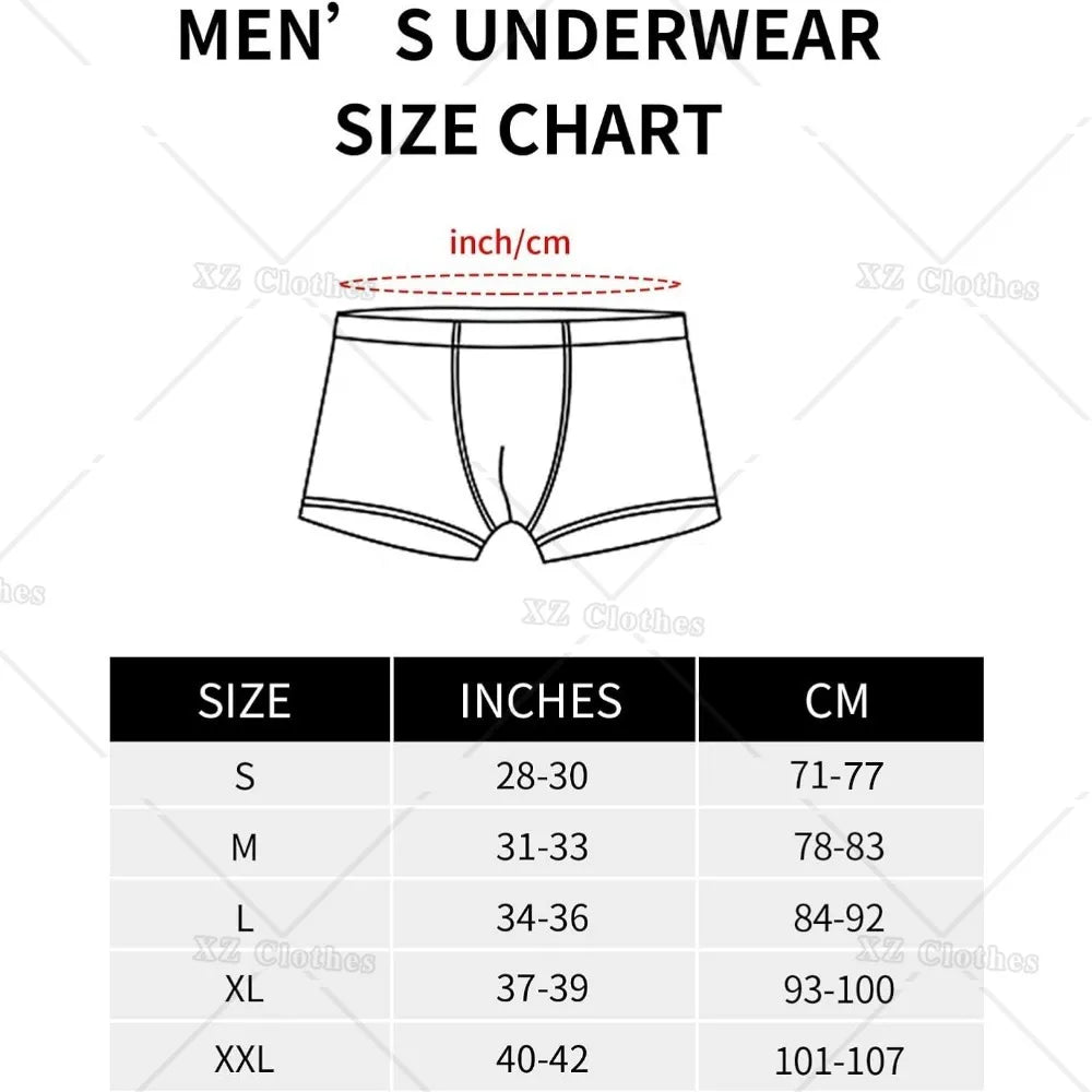 Funny Cartoon Donkey Pattern Men's Funny Underwear Boxer Briefs Slight Elasticity Male Shorts, Novelty Stylish Gift for Men Boys