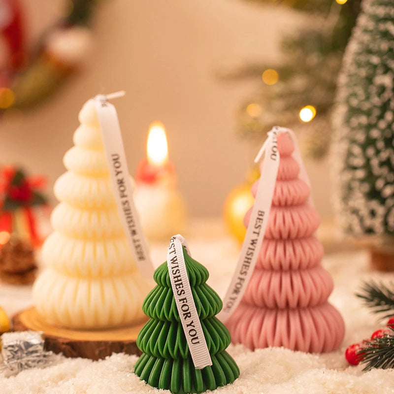 Mini Christmas Tree Candles Best Smelling Holiday Candles Festive Home Decoration Soywax Scented Candle