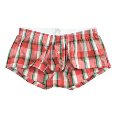 3pcs/lot of plaid men's arrows, cotton breathable boxers, low rise loose panties, home boxer shorts, pajama pants