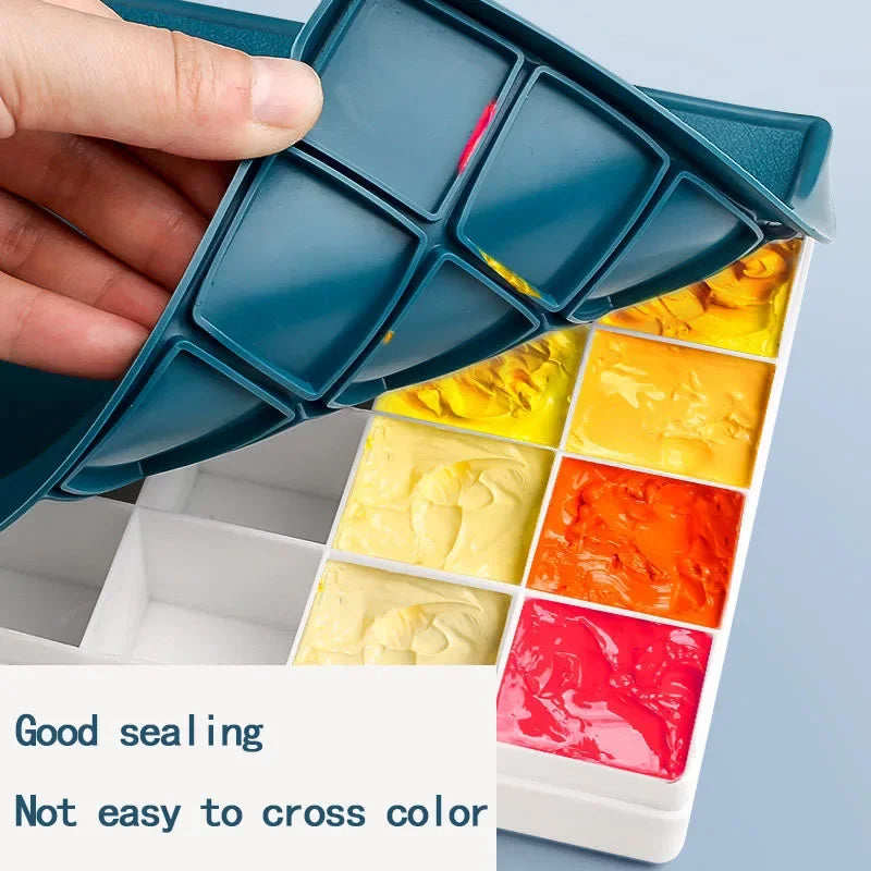 Send Scraper-Watercolor Paints Tins Box Palette Painting Storage Paint Tray Palette Paint Box for Arts Supplies