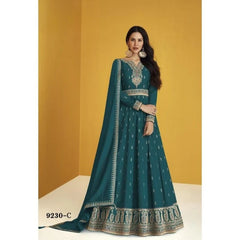 Unique Designer Reception Party Wear Stitched Heavy Anarkali Long Flared Gowns