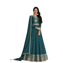 Unique Designer Reception Party Wear Stitched Heavy Anarkali Long Flared Gowns