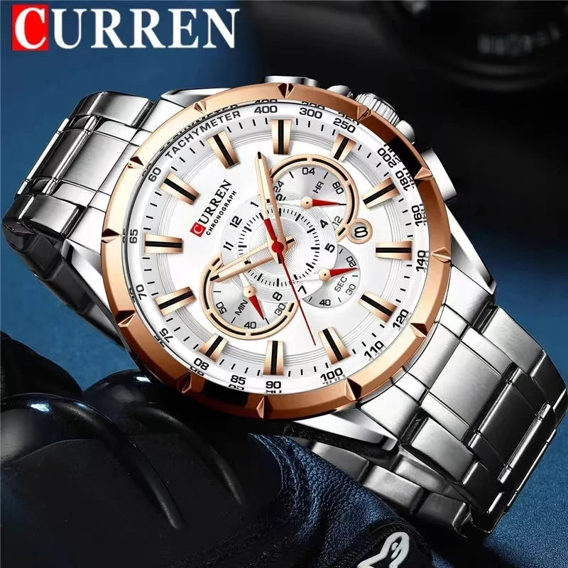 Watch For Men Top Brand Business Luxury High Quality Men Watch Calendar Stop Watch