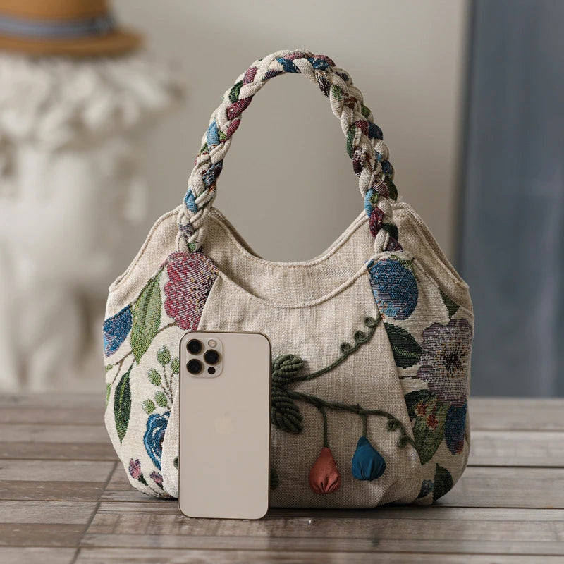 Original Ethnic Style Handbag Canvas Embroidered Women's Bag