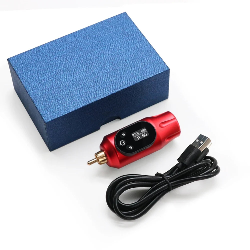 Professional Wireless Tattoo Power Supply 2000mHa Rechargeable Mini Portable Tattoo Battery RCA Jack for Rotary Tattoo Machine