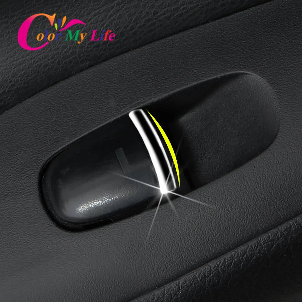 Chrome Car Window Lift Button Knob Cover