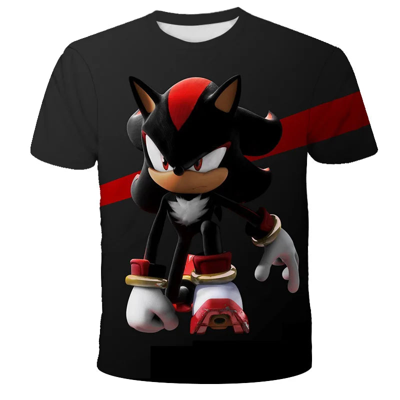 Boys Sonic T-Shirt Kids TShirts Baby Boys Casual Short Sleeves Print T-shirt For Boy Summer Children Tee Shirts Tops