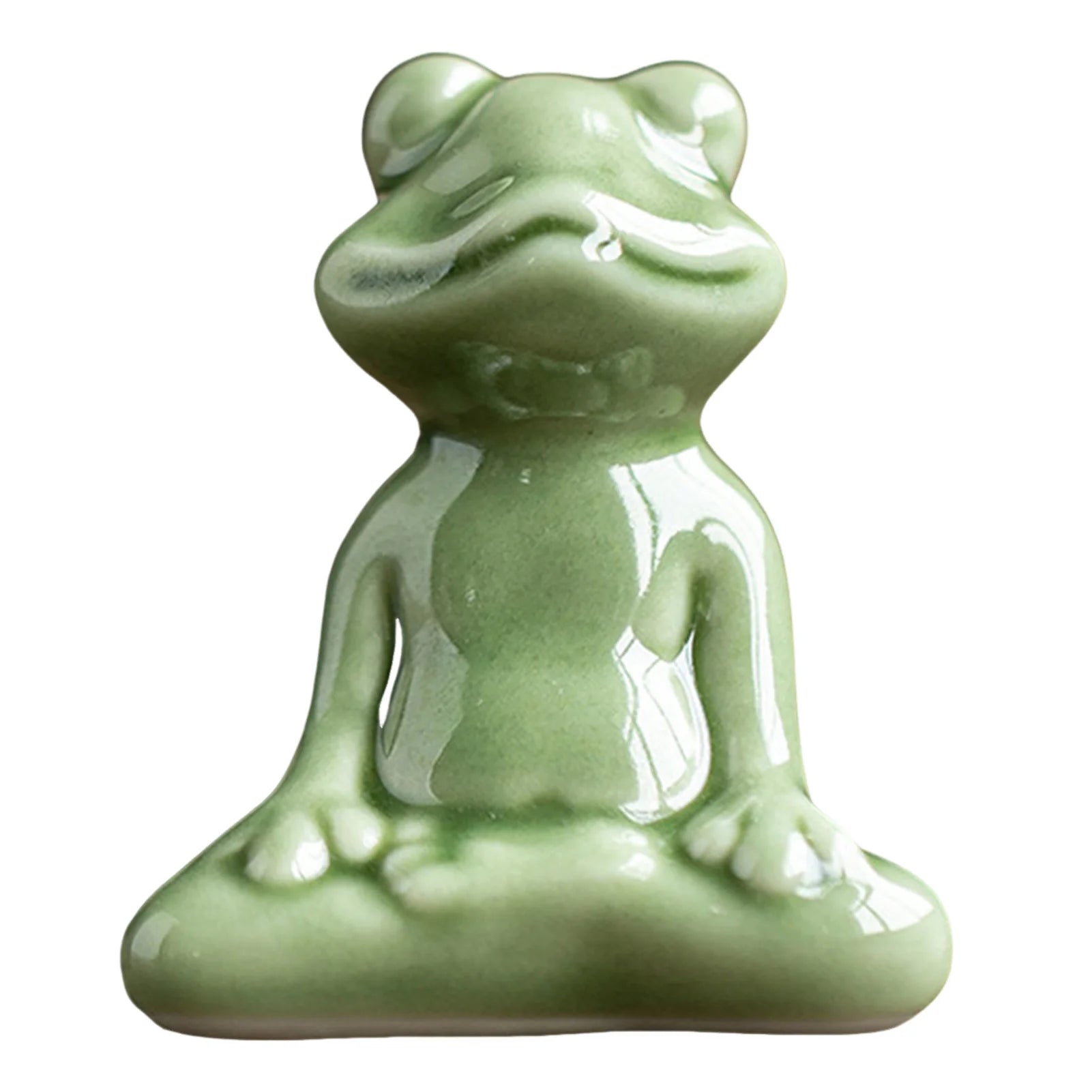 Landscape Ceramic Frog Ornaments Frog Animals Model Home Décor for Office Bookshelf Table Courtyard