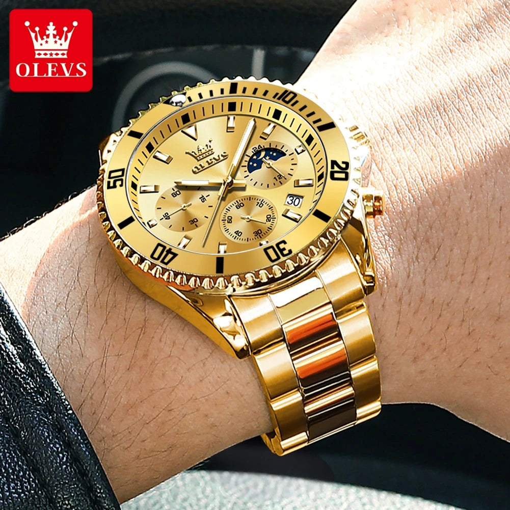 Men's Watches Luxury Golden Wristwatch for Men